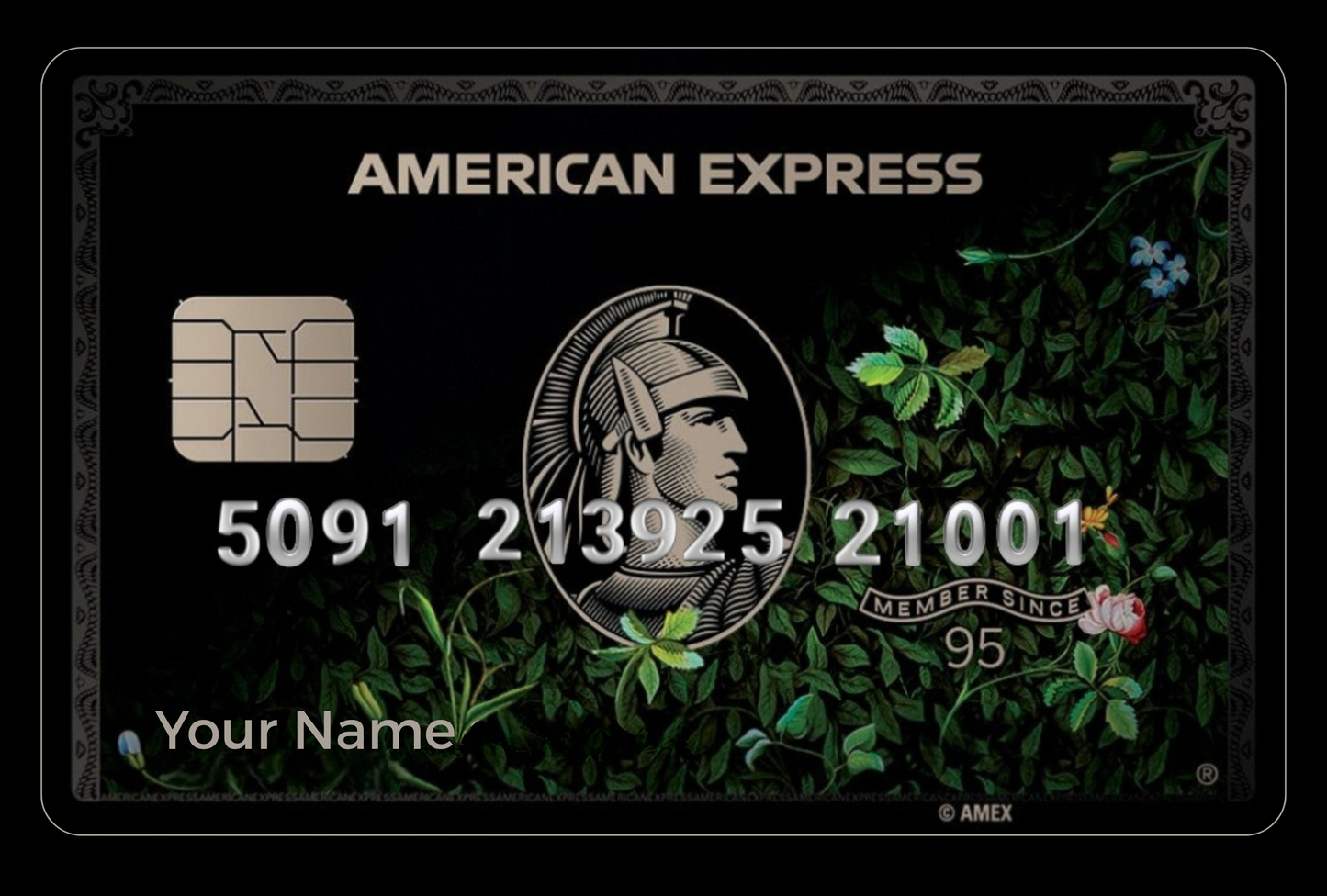 Floral Black Amex